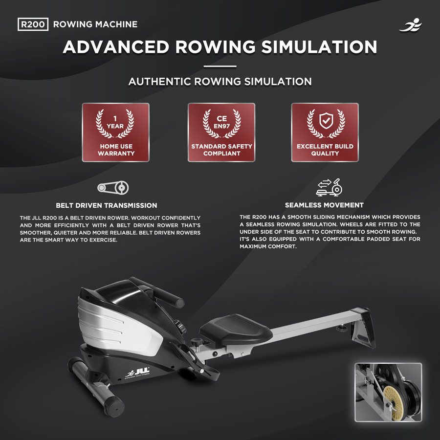 JLL R200 Rowing Machine Review - Rowing Simulation