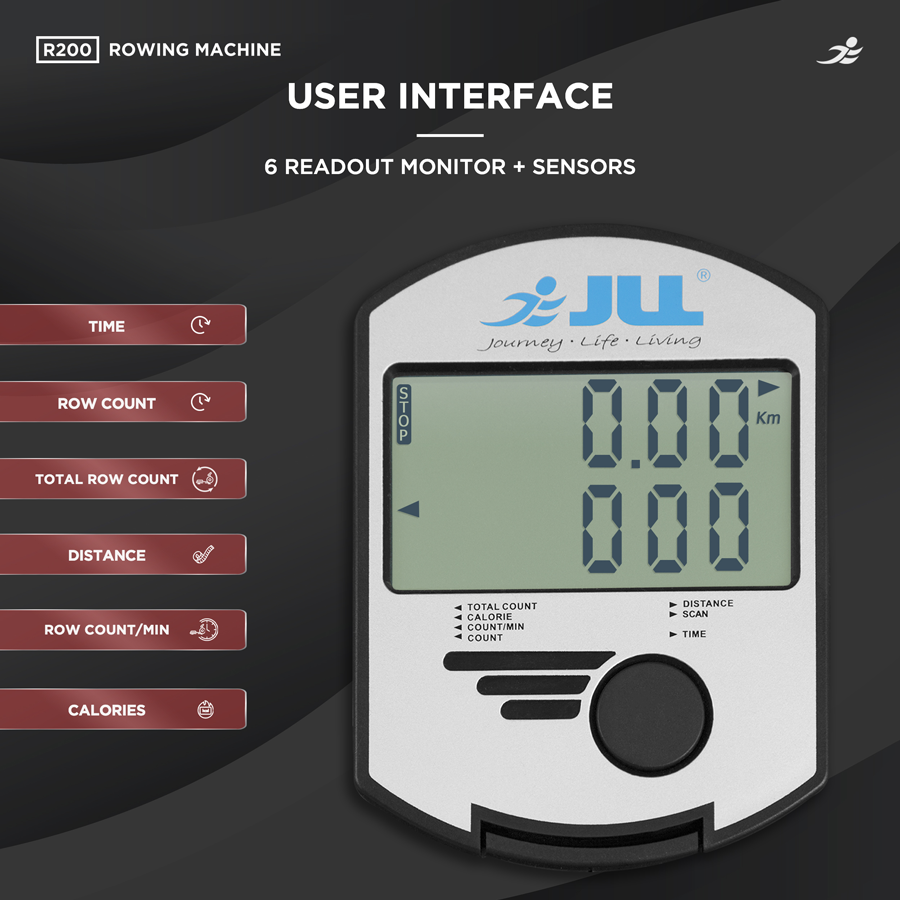 JLL R200 Rowing Machine Review - User Interface
